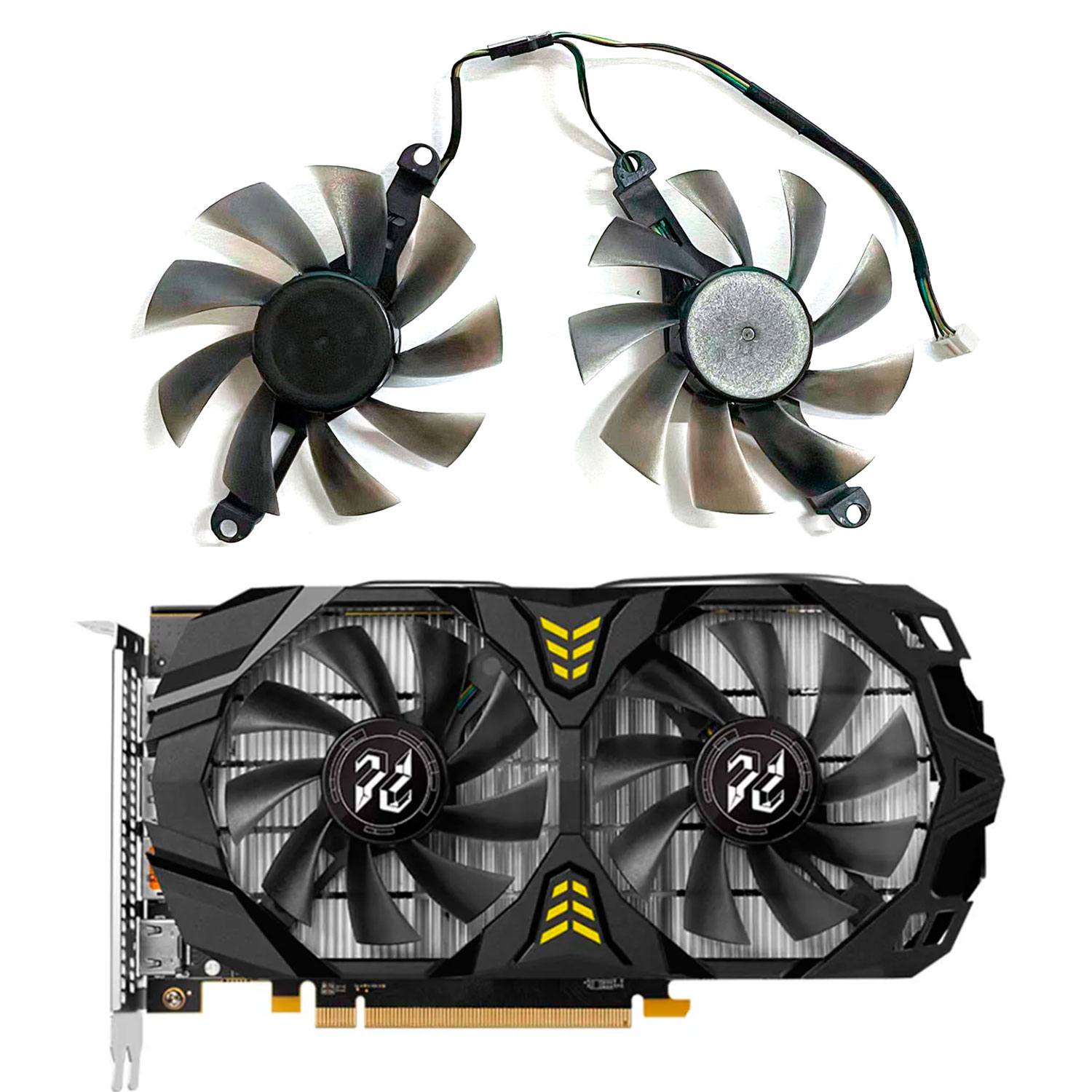 Rx 580 8Gb 2048Sp Gpu - Novo Ventilador de GPU 4PIN 85MM